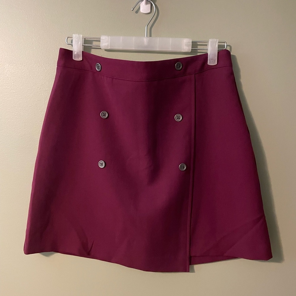 Burgundy Mini-skirt